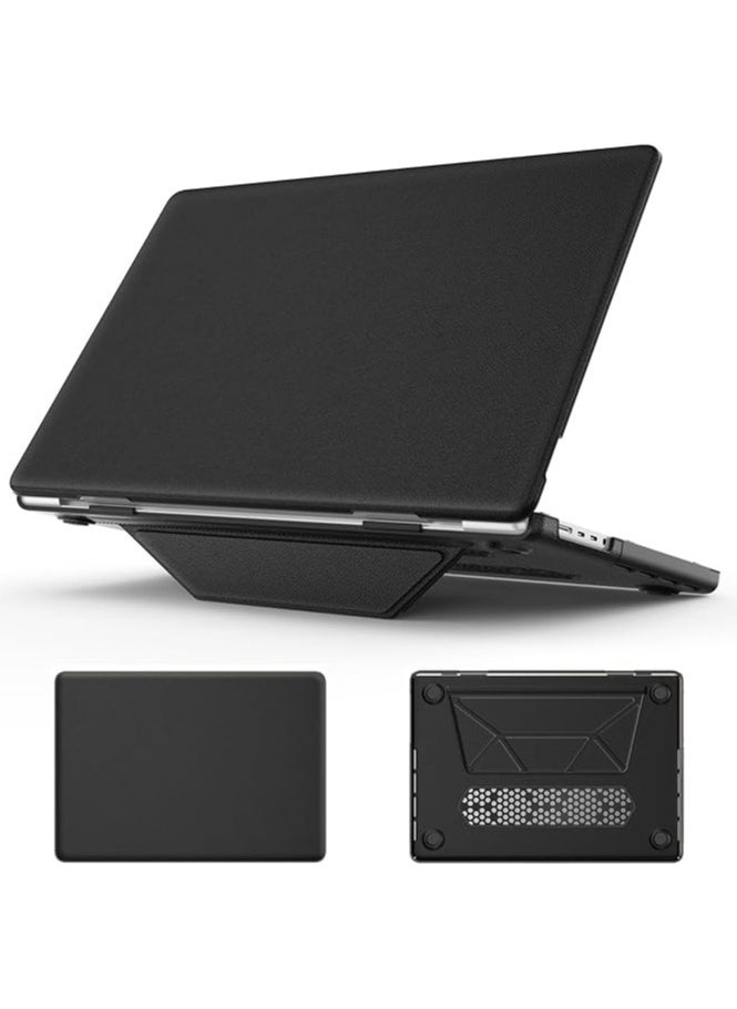 General - Case Compatible with MacBook Air 13.6 2024/2022 Laptop (M2 A2681/M3 A3113), Premium Leather + Slim PC with Heat Dissipation, Full Protective Case with holder - Image 1