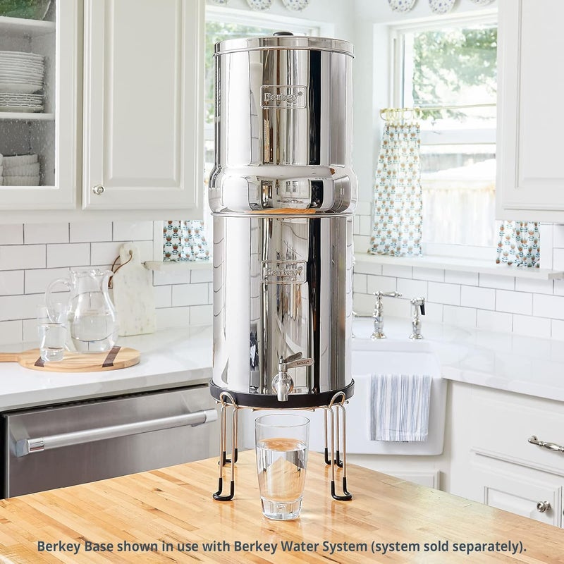 Berkey Medium Base Stainless Steel Stand Raises Your Big Water Filter System 6" Above Countertop for Easier Dispensing of Filtered Water - Image 3