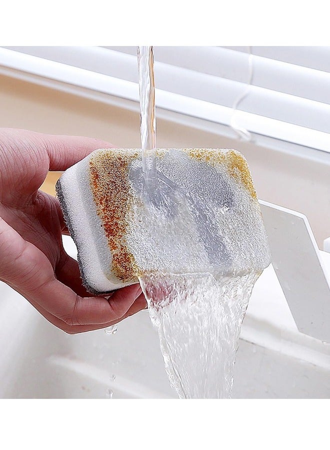 6 قطع من إسفنجة غسل الأطباق، إسفنجة تنظيف غير قابلة للخدش، لون رمادي - Image 5