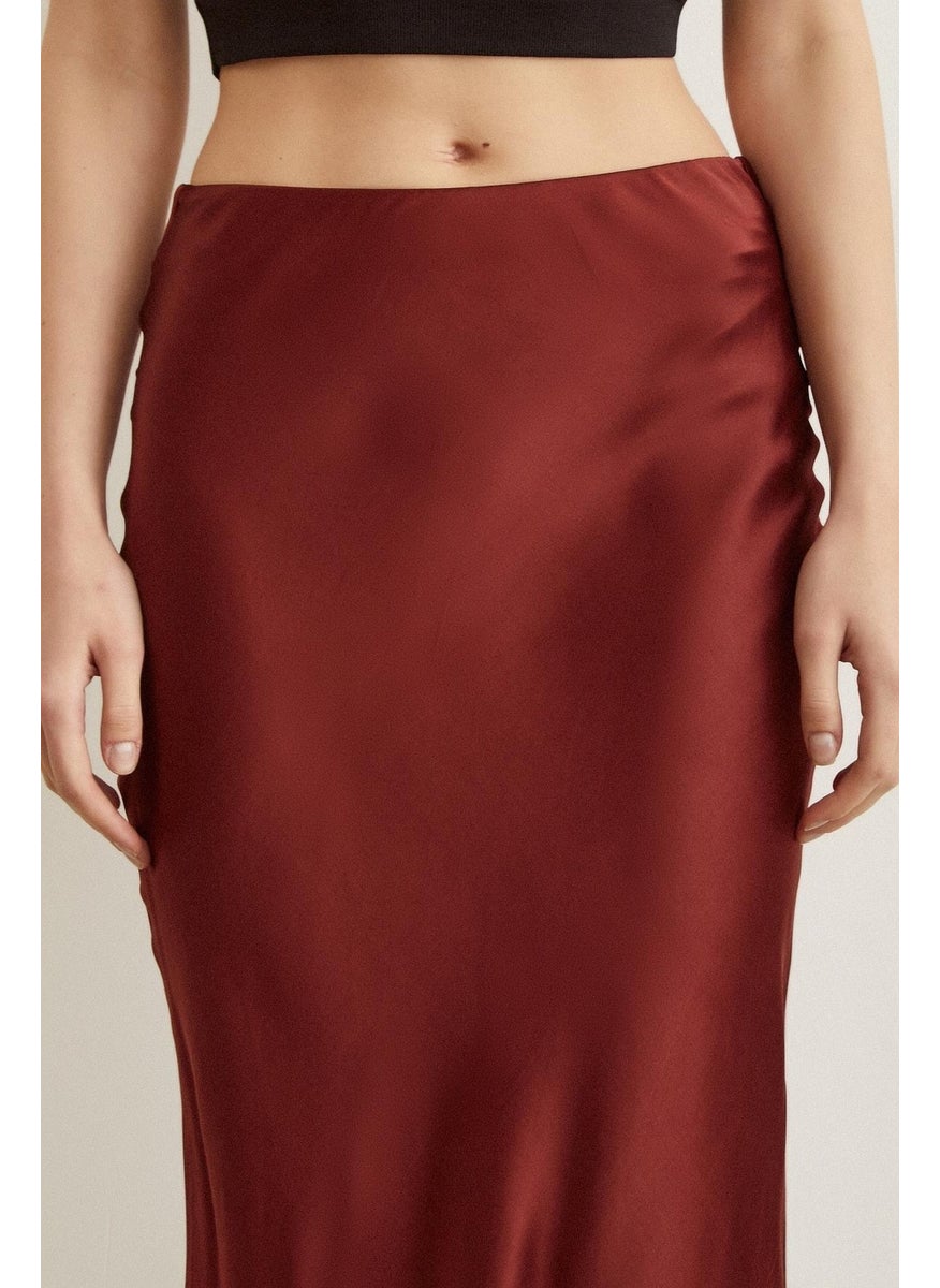 Never More Oblique Satin Skirt  - Image 3