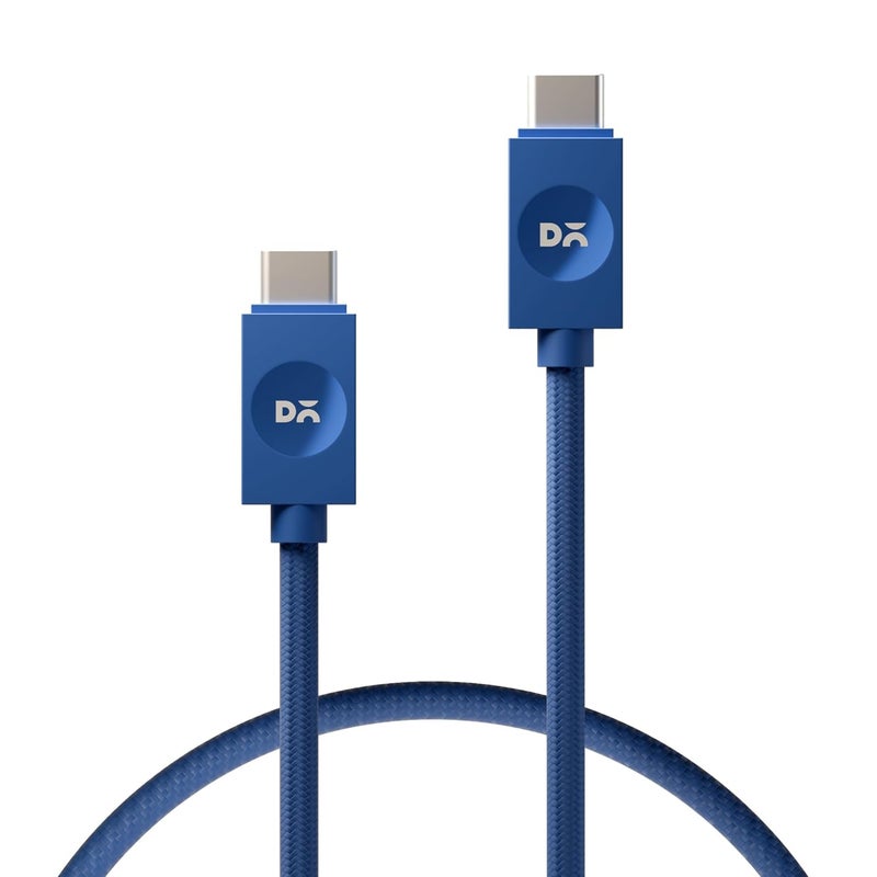 Daily Objects POP 100W Kevlar Core Magnetic Charging Cable | USB Type-C| Fast Charging, 480Mbps Data Transfer | Compatible with Android & iOS Smartphones, Earphones, Tablet/Ipads, Macbook - Blue - Image 1