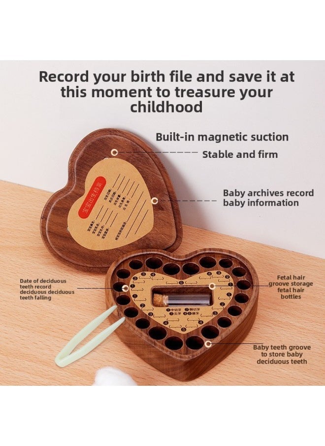 Baby's Beech Cartridge Box Storage Teeth Creative Modeling Commemorative Storage Box Wooden Ornaments Play Home Toys-Specifications:Wz-b Zodiac Tooth Box (snake) - Image 3