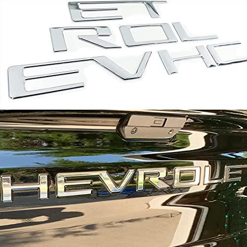Auto safety Tailgate Insert Letters Compatible with 2019 2020 2021 2022 2023 2024 3D Abs Plastic Emblems Badges with Strong Adhesive Chrome Silver - Image 1
