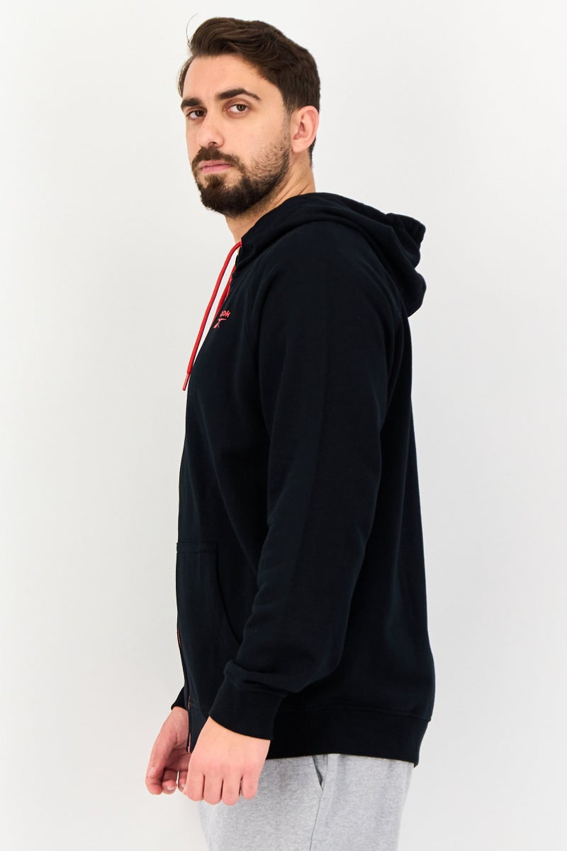 Reebok Men Sportswear Fit Long Sleeve Outdoor Hoodie, Black - Image 4