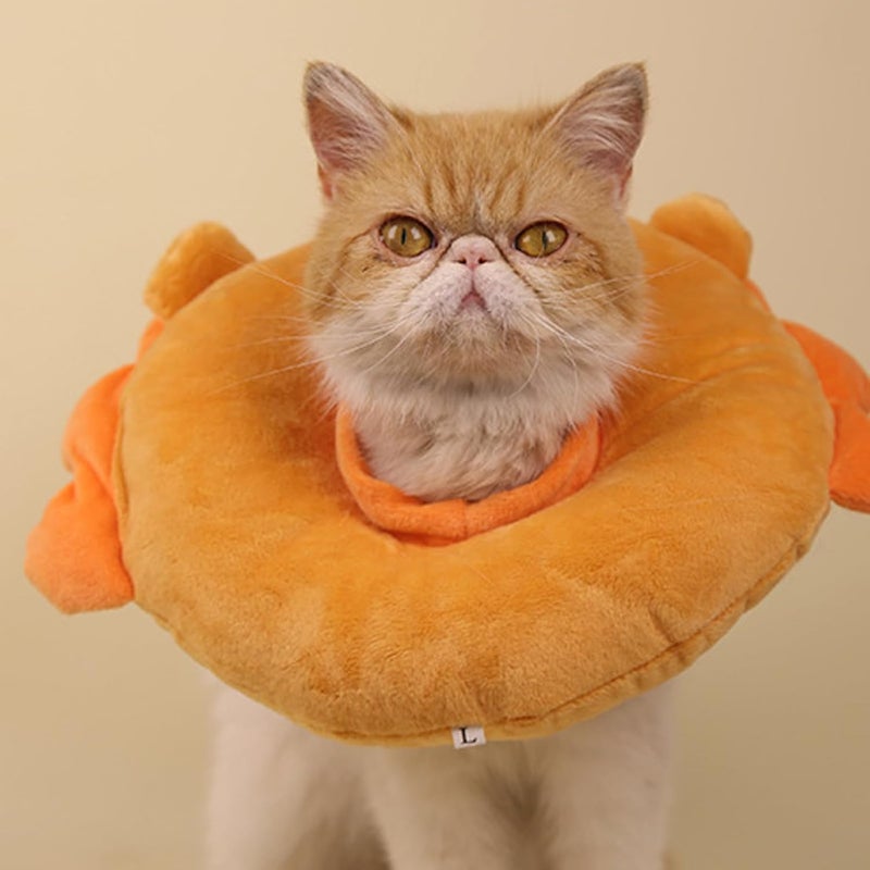 Pet Elizabethan Collar Cartoon Plush Surgical Recovery Cone for Dog Cats Wound Care with Adjusting Size Licking Elizabethan Collar - Image 5