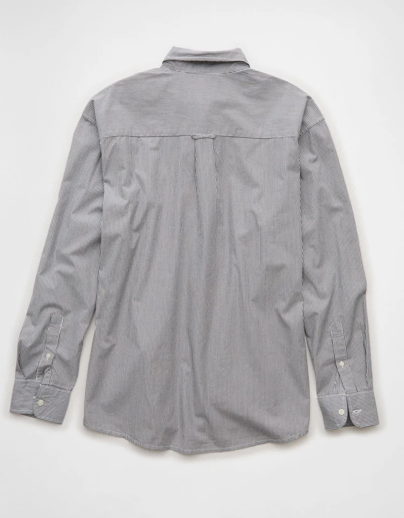 امريكان ايجل قميص بأزرار من البوبلين بنمط مخطط