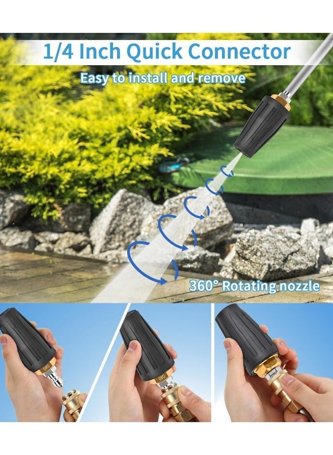 CIMALAB Pressure Washer Tips Turbo Nozzle, Turbo Nozzle Pressure Washer 4000 Psi, 360Â° Rotating Pressure Washer Turbo Nozzle With 1/4 Inch Quick Connector For Cleaning Brick, Concrete, Vinyl Surfaces(4.0 Gpm)  - Image 3