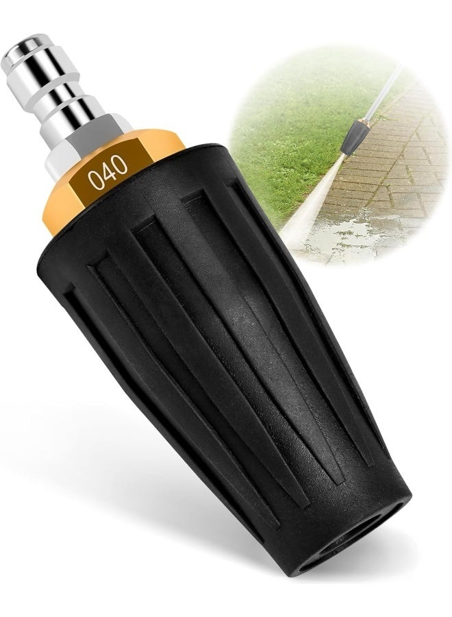 CIMALAB Pressure Washer Tips Turbo Nozzle, Turbo Nozzle Pressure Washer 4000 Psi, 360Â° Rotating Pressure Washer Turbo Nozzle With 1/4 Inch Quick Connector For Cleaning Brick, Concrete, Vinyl Surfaces(4.0 Gpm)  - Image 1