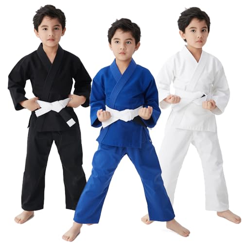 FIGHTSPIRIT Kids Brazilian Jiu Jitsu Gi Youth IBJJF Children’s BJJ Uniform Durable Pant & Jacket Belt Not Included - Image 1