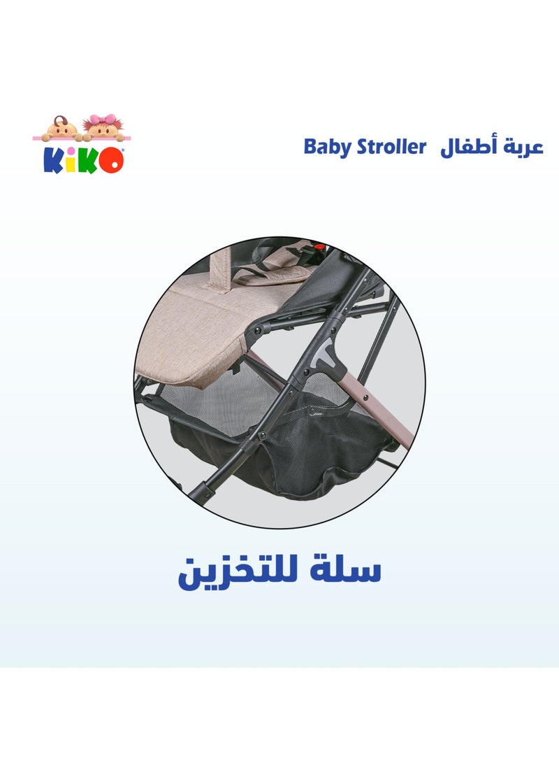 Kiko Travel Light Stroller 4 Wheels, 0 Months +, Beige - Image 5