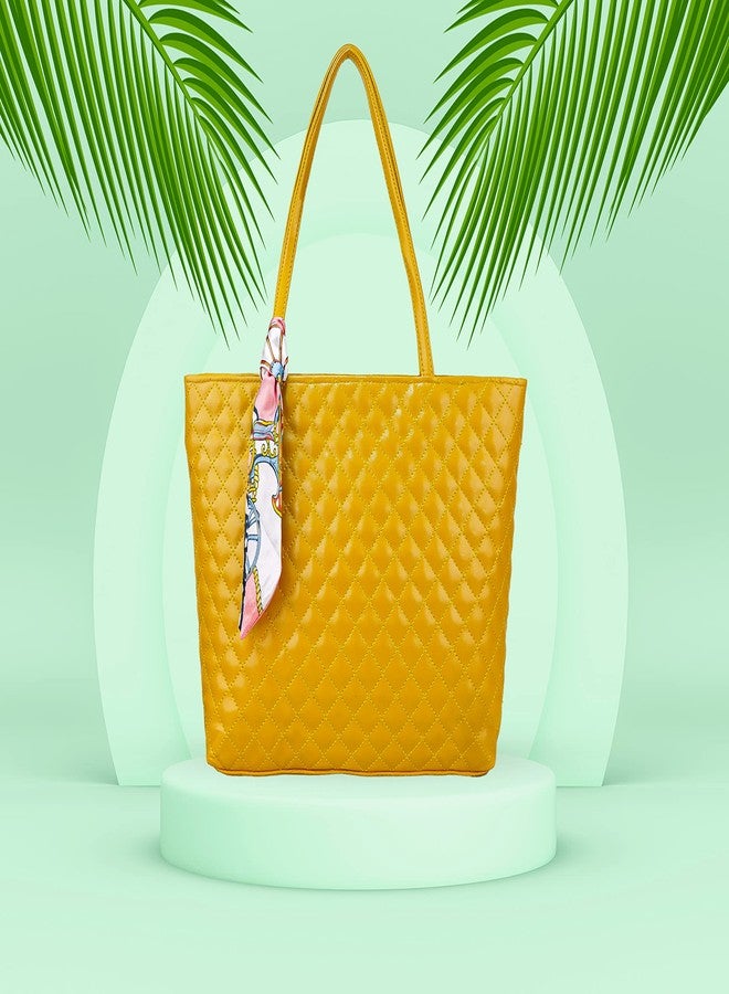 ALIZA GORGEOUS CLASSIC READY TO GO bag for Girls and Women QUALITY MATERIAL BARFI LOOK (YELLOW) - Image 3
