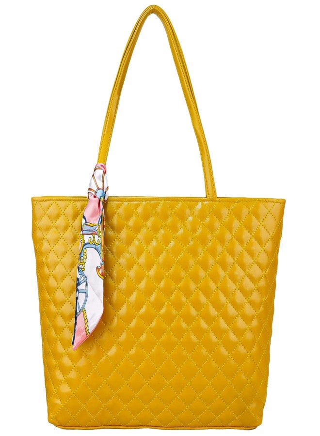 ALIZA GORGEOUS CLASSIC READY TO GO bag for Girls and Women QUALITY MATERIAL BARFI LOOK (YELLOW) - Image 1