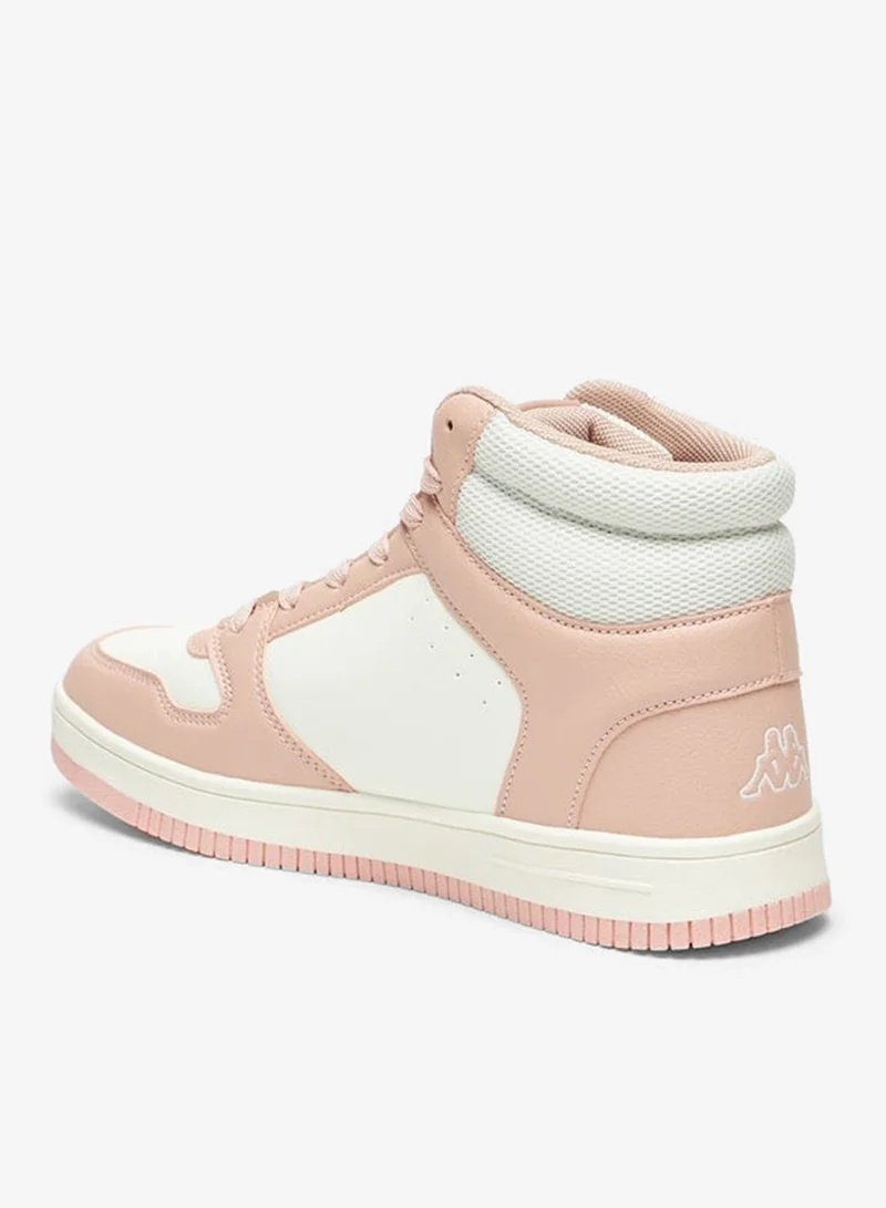 Kappa Women's Colourblock High-Top Sneakers with Lace-Up Closure