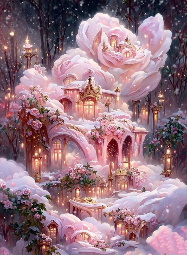 Bluejw 5D Dream Flower Combination Diamond Painting DIY Full Diamond Series Bedroom Decoration Painting - Image 1