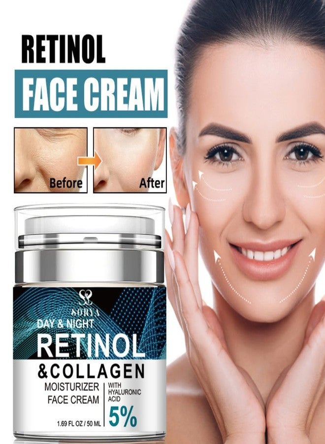 SORYA Skin Care Retinol Facial Moisturizer Hydrating with Hyaluronic Acid, Skincare Face Cream to Reduce Wrinkles Powerful Day and Night Anti-Aging Cream - Image 2