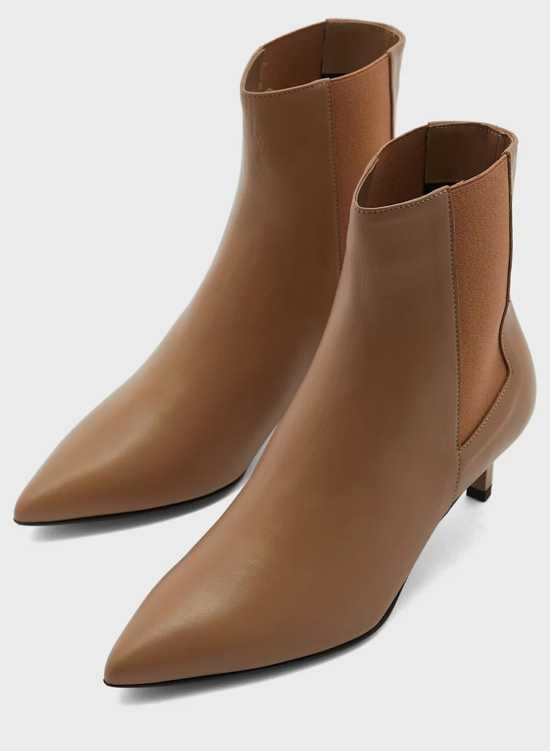 CALVIN KLEIN Chelsea Kitten Heel Boots