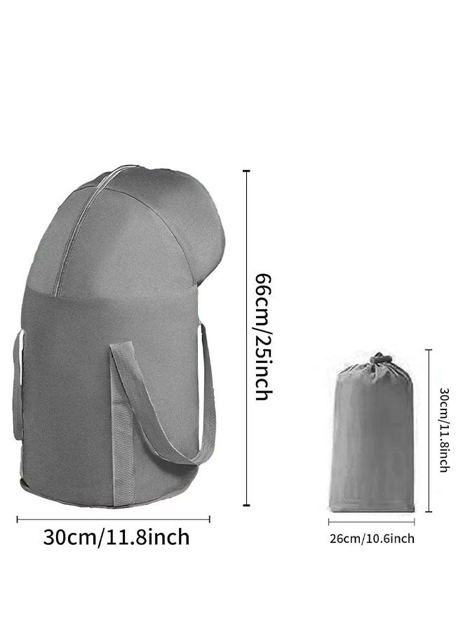 Foot Bath Basin For Soaking Feet - Portable Foot Soak Tub, Collapsible Folding Pedicure Barrel, Pedicure Foot Spa Bucket For Outdoor Washing Camping Travel (gray) - Image 2