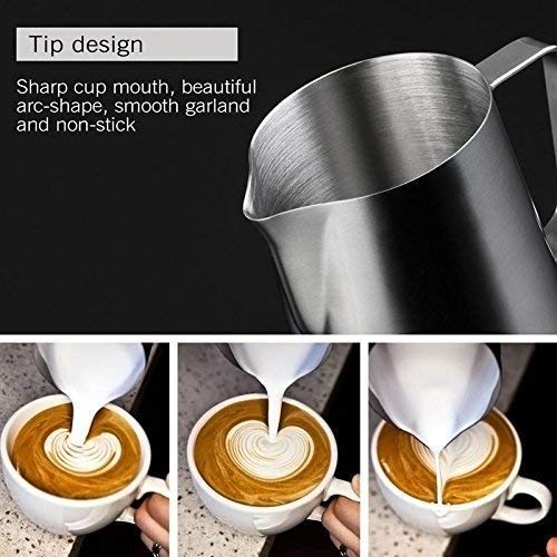 THW® 1.5 Litre Stainless Steel Milk Frothing Jug | Durable Latte Art & Coffee Pitcher for Home and Café | Rust-Resistant, Non-Toxic, Multipurpose for Coffee, Tea, Milk, Beer - Image 2