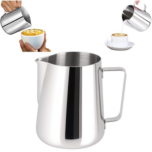 THW® 1.5 Litre Stainless Steel Milk Frothing Jug | Durable Latte Art & Coffee Pitcher for Home and Café | Rust-Resistant, Non-Toxic, Multipurpose for Coffee, Tea, Milk, Beer - Image 1