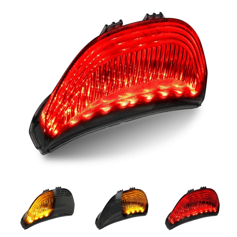 QUASCO Led Brake Tail Light Smoked Taillights with Turn Signal Compatible with Honda CBR600RR 20032006 CBR1000RR 20042007
