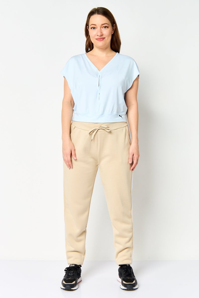 PUMA Women Sportswear Fit Short Sleeves Yoga Top, Ice Blue - Image 2