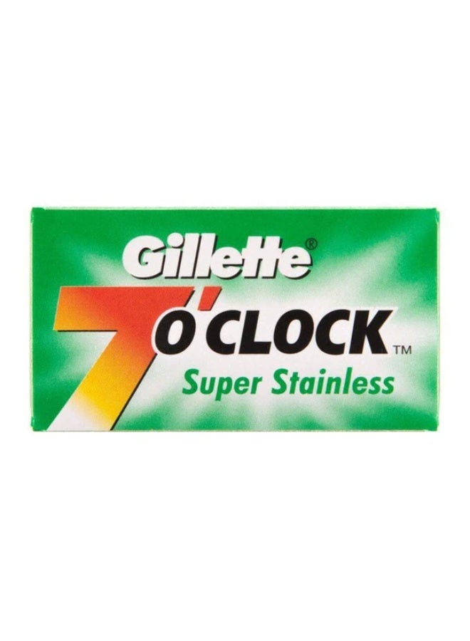 شفرات حلاقة جيليت 7 أوكلوك سوبر ستانلس ذات حدين (عبوة من 20 شفرة) - Image 3