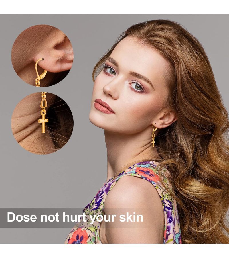 6pcs Stainless Steel Leverback Earring Hooks For Diy Jewelry Making Golden - Image 5