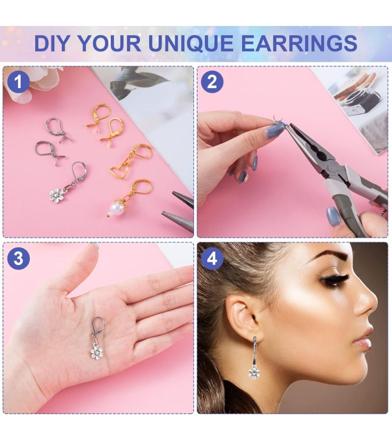 6pcs Stainless Steel Leverback Earring Hooks For Diy Jewelry Making Golden - Image 3