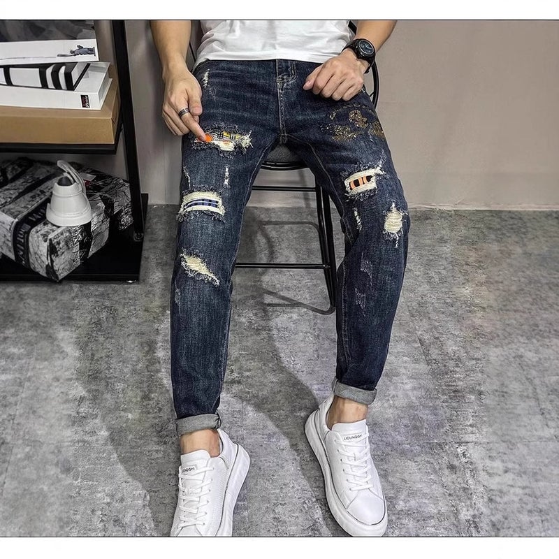 Unisex Casual Daily Denim Jeans - Image 2