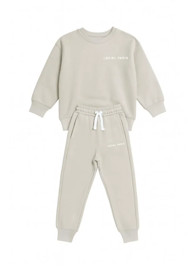 Magu Girls’ Cotton Oversized Sweatshirt and Jogger Pants Set - Comfortable and Stylish