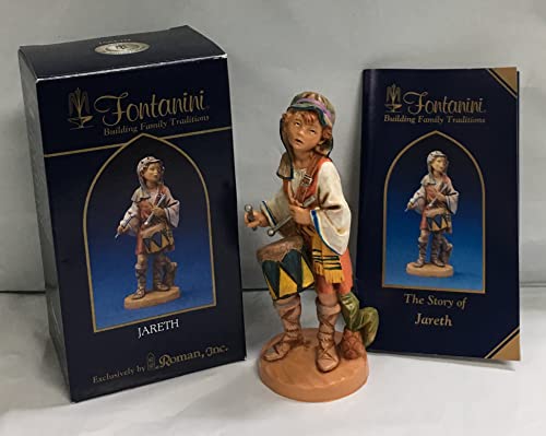 Fontanini by Roman Inc., Jareth The Drummer Boy, 5" Shepherds Collection, Nativity Figure and Accessories, Hand Sculpted and Painted - Image 1