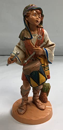 Fontanini by Roman Inc., Jareth The Drummer Boy, 5" Shepherds Collection, Nativity Figure and Accessories, Hand Sculpted and Painted - Image 4