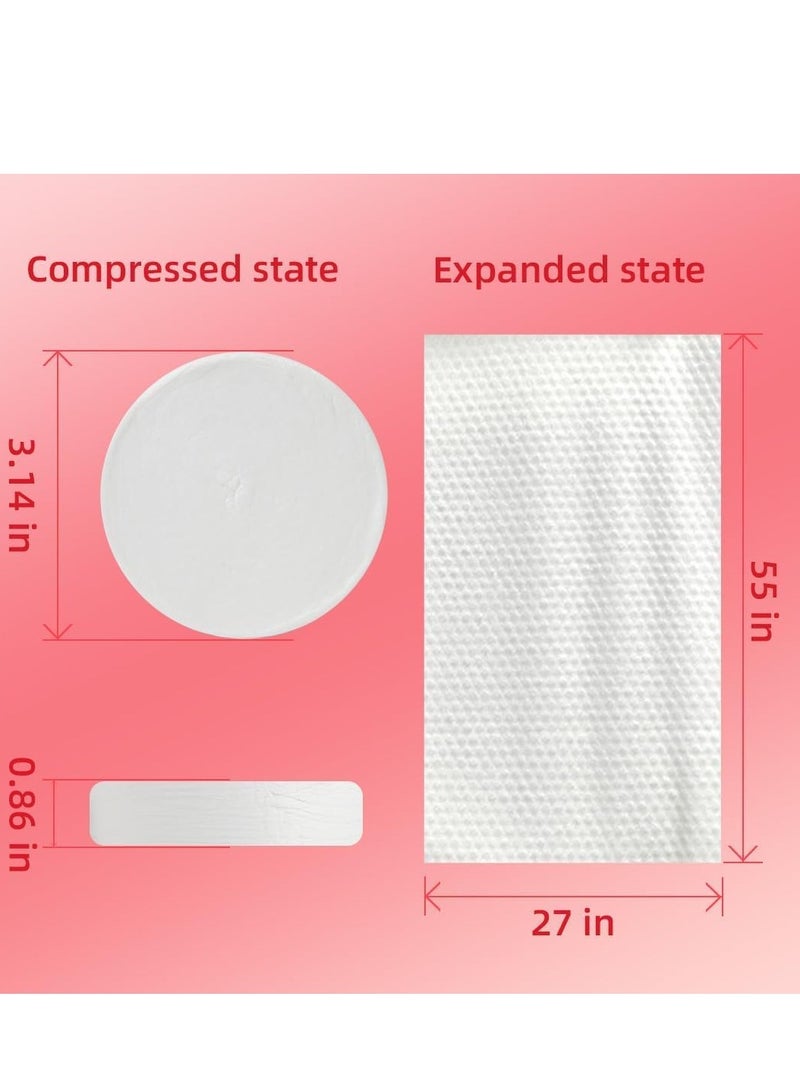 Excefore Disposable Cotton Bath Towels, 5 Pcs Large Compressed Towel 55 x 27.5 inch, Portable Light and Reusable for Hiking, Camping, Beach, Swimming and Traveling - Image 2