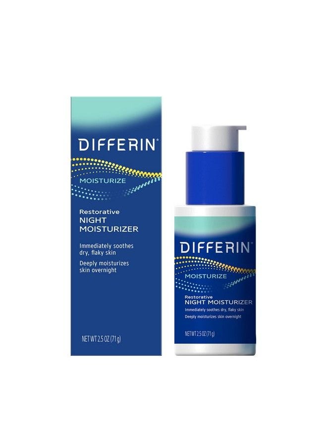 differin كريم ليلي مع حمض الهيالورونيك مرطب ليلي استعادة من صانعي جل العناية اللطيفة بالبشرة للبشرة الحساسة المعرضة لحب الشباب 2.5 أونصة (قد يختلف التغليف)  - Image 2
