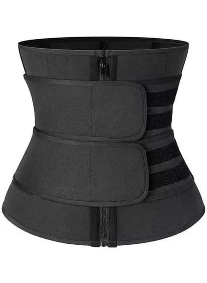 Bincoo Adjustable Waist Trainer for Women, Slimming Belt with Tummy Sauna Bandage Wrap, Waist Trimmer Belt Belly Body Shaper Compression Wrap, Plus Size Corset Waist Trainer for Women and Men , Black (M) - Image 4