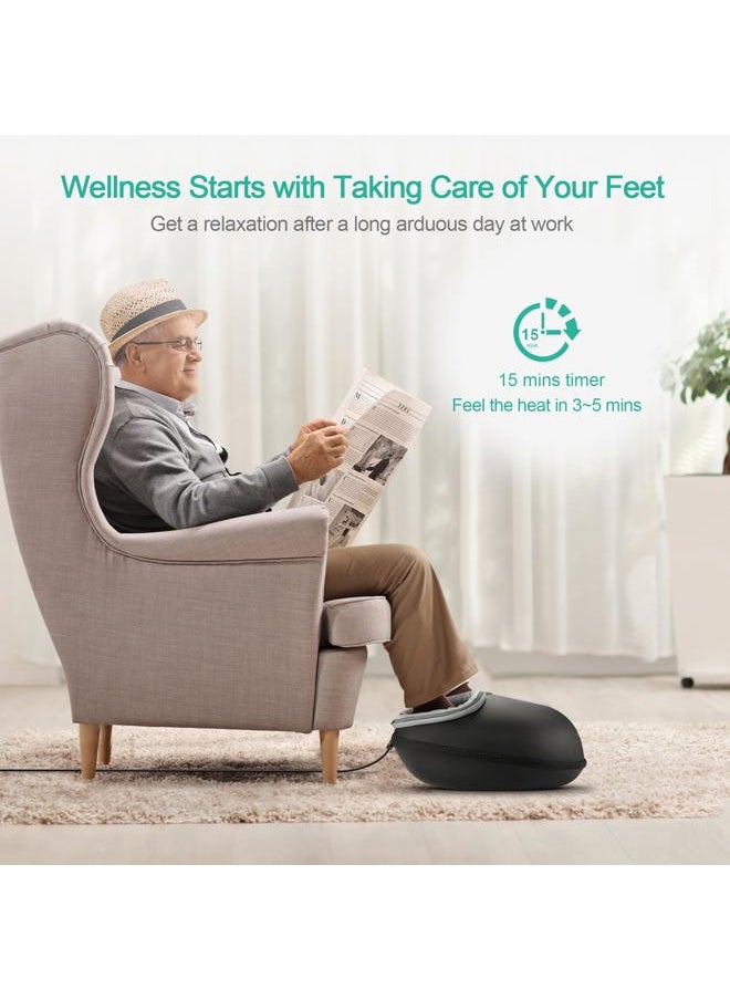 Medcursor Foot Massager Machine with Heat, Delivers Relief for Tired Muscles & Plantar, Deep Kneading Therapy, Multi-Level Settings for Home, Office Use, Size up to 13", FSA HSA Eligible  - Image 4