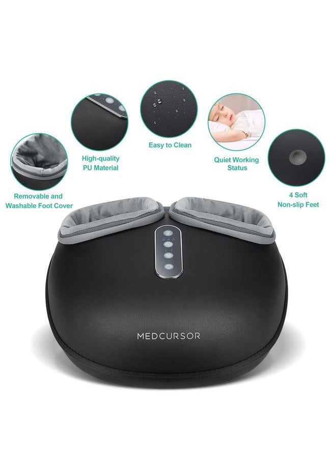 Foot Massager Machine with Heat, Delivers Relief for Tired Muscles & Plantar, Deep Kneading Therapy, Multi-Level Settings for Home, Office Use, Size up to 13", FSA HSA Eligible
