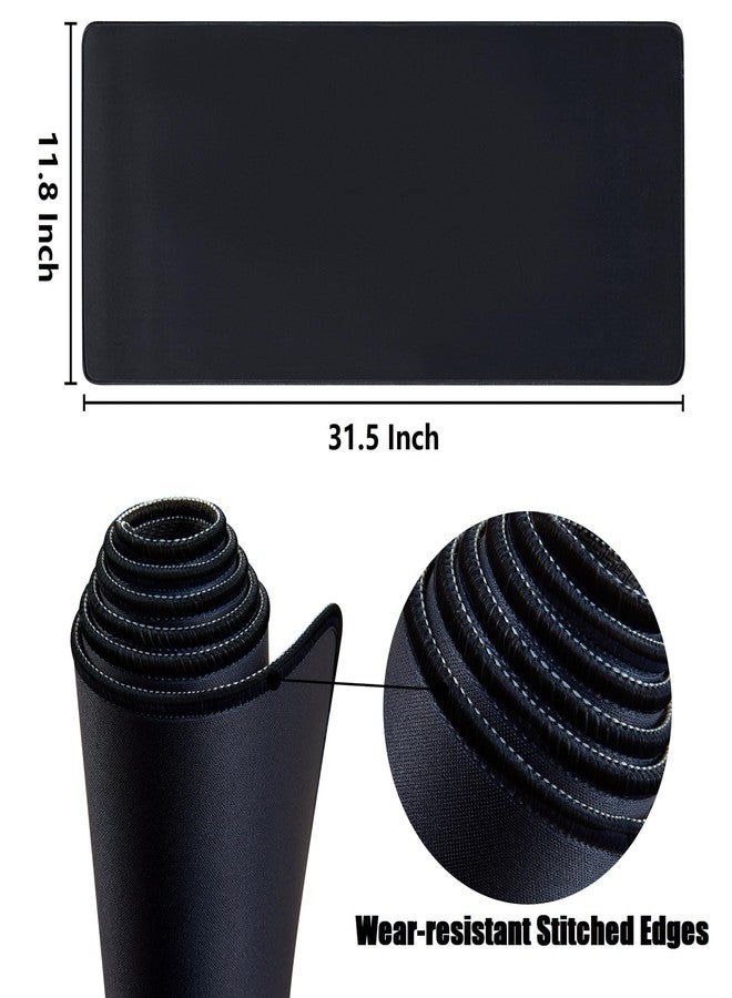 Armindou Large Gaming Mouse Pads, XL 31.5 x 11.8In Computer Desk Matt for Desktop Keyboard and Mouse Office Desk Pad Protector Mats, Black Mousepads Keyboard Mats Pad, Anti-Slip Rubber Base - Image 2