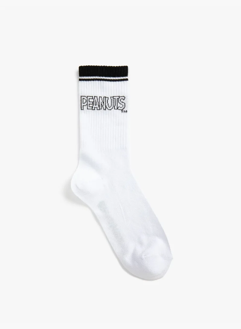 كوتون Snoopy Socket Socks Licensed Embroidered