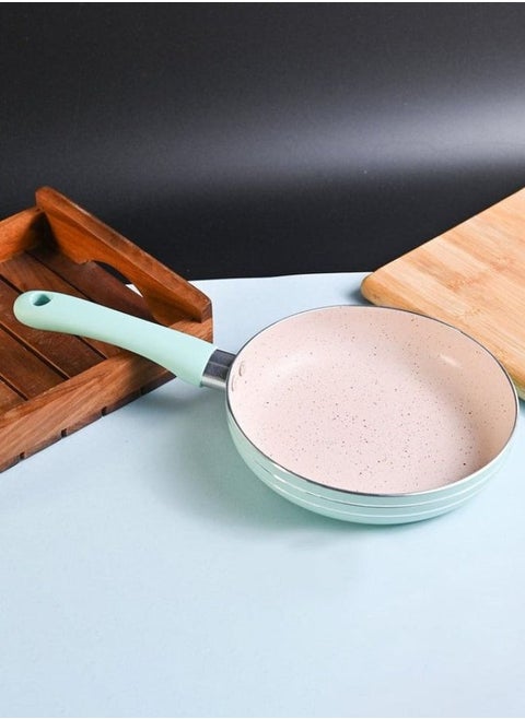 Granite Small Frying Pan, Non-Stick Cooking Pan for Cooking Steaks, Fried Eggs, Beef, Pancakes - 14cm