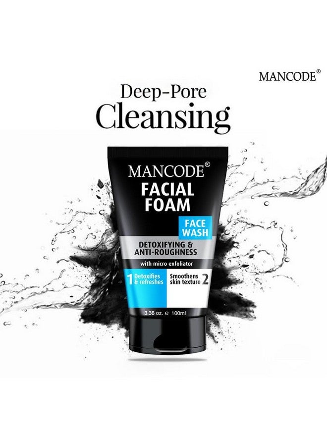 MAN CODE Mancode Detoxifying Face Wash For Men Clear Skin Oil Control Acne Defense Dark Spot Reduction Pollution Protection Pack Of 1 Men'S Skincare 100Ml  - Image 2
