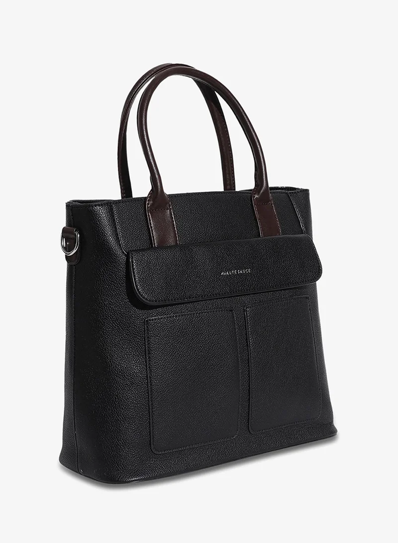 صوص هاوت حقيبة توت أساسية للاستخدام اليومي - أسود