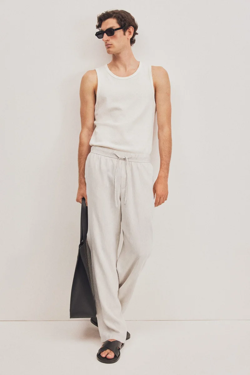 H&M Relaxed Fit Linen-blend trousers