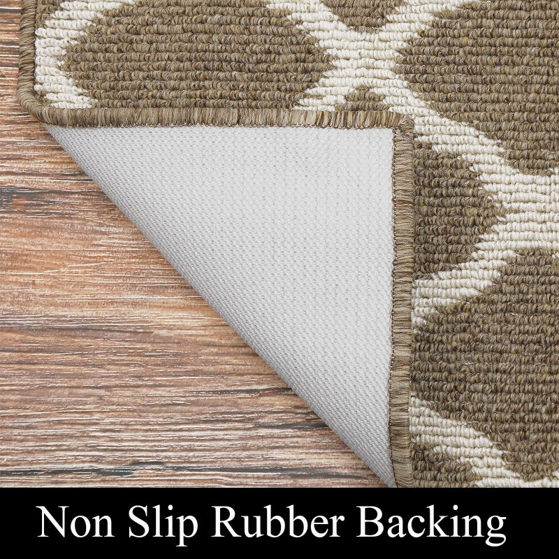 SHACOS Dirt Trapper Runner Rugs 2'x6' Non Slip Washable Hallway Kitchen Runner Rug Long Door Mats Rug Runner Carpet Runners for Garage Laundry Room Entryway, Brown - Image 3