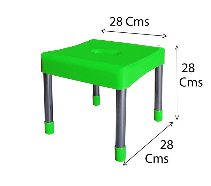 Go Hooked Go Hooked Multipurpose Strong Sandy Stool for Kitchen, Bathroom (Plastic & Steel, Made in India  - Image 3