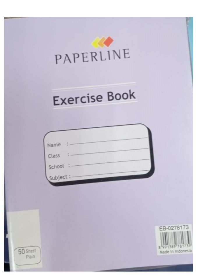 paperline 6-Piece Plain Exercise Book 50 Sheet - Image 2