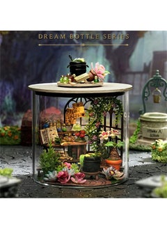 Flever Flever Dollhouse Miniature DIY House Kit Creative Room Dream Bottle Series with Furniture for Romantic Valentine's Gift (Magic Garden)  - Image 3