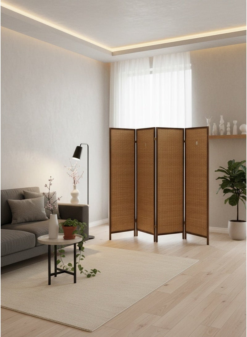 ليفينج مقسم غرف بارتيشن قابل لطي 4  الواح خشبي - Image 2