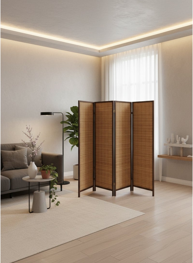ليفينج مقسم غرف بارتيشن قابل لطي 4  الواح خشبي - Image 3
