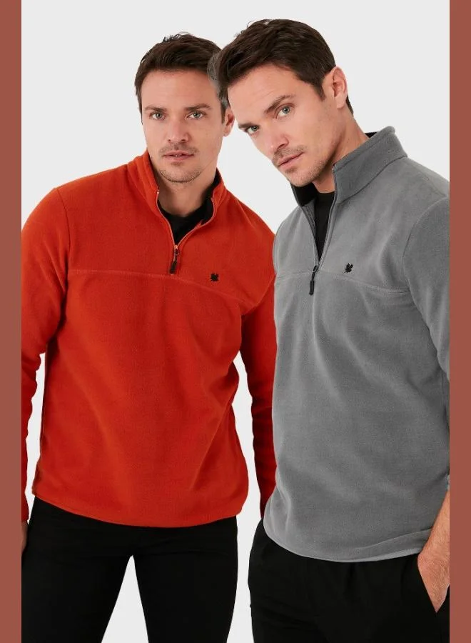 Buratti Slim Fit Anti-Pilling Non-Pilling Bato Collar Raised 2-Pack Polar Men's POLAR 5906001S2